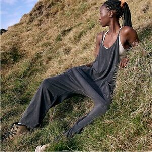 FREE PEOPLE MOVEMENT HOT SHOT ONESIE WASHED BLACK XL
